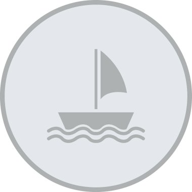 Gemi simgesi vektör illüstrasyonu