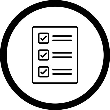 Kontrol işaretinin vektör çizimi