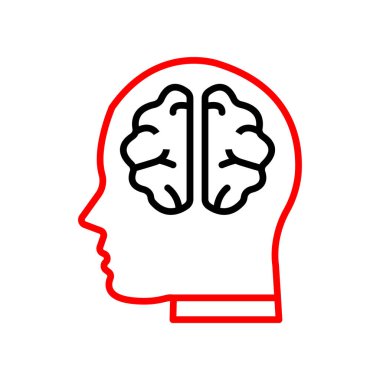 İnsan beyni logo vektör şablonu.