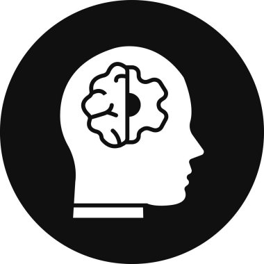 trend biçimi izole edilmiş arkaplanda beyin simgesi