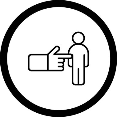 vektör çizim insan el simgesi