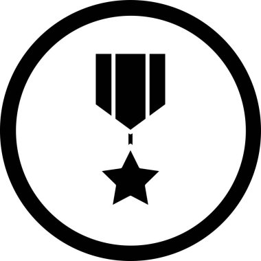 Madalya ödülü ikonu. basit biçim