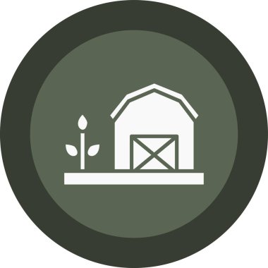 çiftlik evi ikonu vektör illüstrasyonu