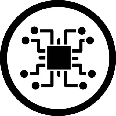 İşlemci. Web simgesi basit illüstrasyon