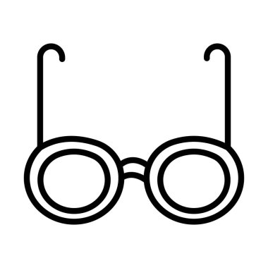 gözlük vektörü ince çizgi simgesi