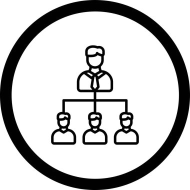 hiyerarşi. Web simgesi basit illüstrasyon