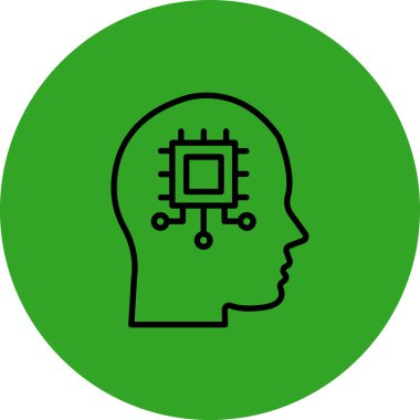 Beyin vektörü simgesi modern basit vektör illüstrasyonu