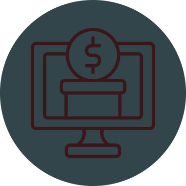 Dizüstü bilgisayar simgesi vektör çizimi