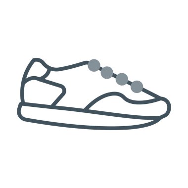 spor ayakkabı vektörü ince çizgi simgesi