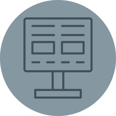 Bilgisayar. Web simgesi basit illüstrasyon