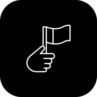 Şeffaf arkaplan üzerinde bayrak vektör simgesi, siyah biçim, web ve mobil uygulama tasarımı için kullan