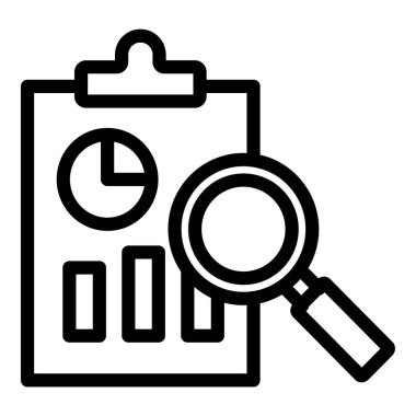 veri analiz simgesi ana hatlı vektör. veri analizi. veri analizi