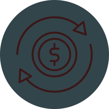 Dolar simgesi vektör illüstrasyonu