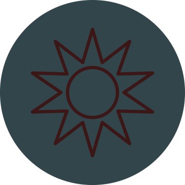 Moda tarzında izole edilmiş güneş simgesi