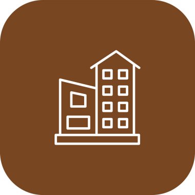 ev binası ikon vektör illüstrasyonu