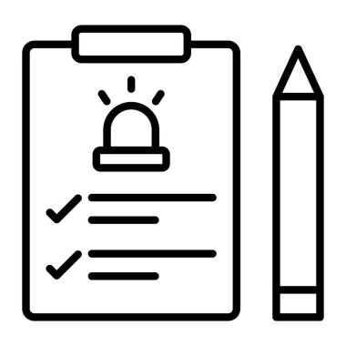 Kontrol listesi. Web simgesi basit illüstrasyon