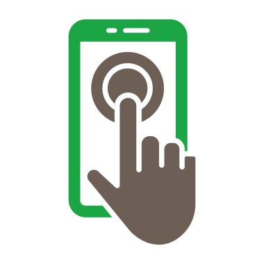 akıllı telefon simge vektör tasarım ile el