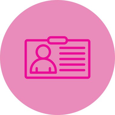 ID kart simgesi vektör illüstrasyonu