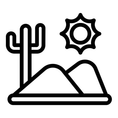 Kaktüs. Web simgesi basit illüstrasyon