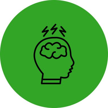 beyin ikonu vektör illüstrasyonu