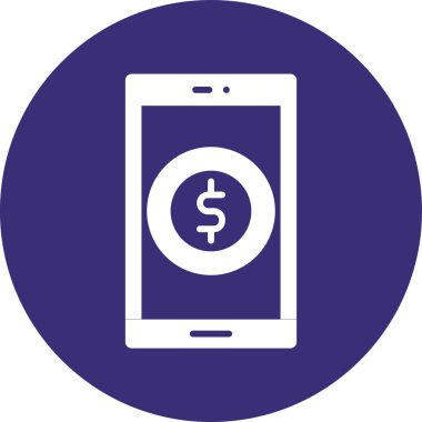 Mobil bankacılık simgesi. vektör illüstrasyonu