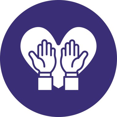 Kalp. Web simgesi basit illüstrasyon