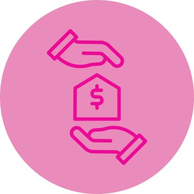 Para simgesinin vektör illüstrasyonu