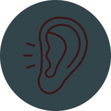 Bir kulak simgesinin vektör çizimi