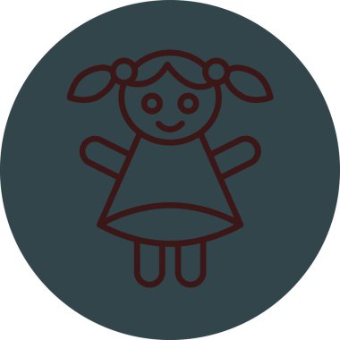 Yaylı bir kadının vektör çizimi