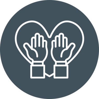 Bir kalp simgesinin vektör illüstrasyonu