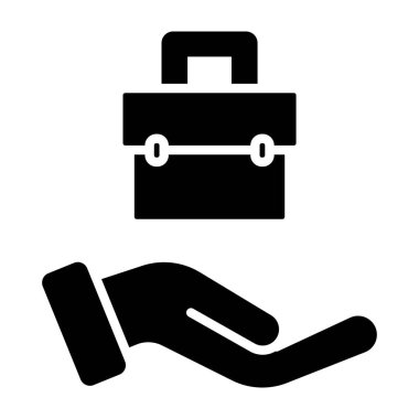 bavul simgesi olan işadamı