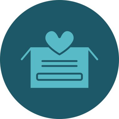 Kalp ikonu vektör illüstrasyonu