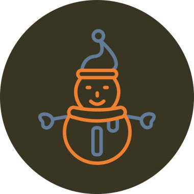 Kardan adam. Web simgesi basit illüstrasyon