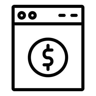 Para için. Web simgesi basit illüstrasyon