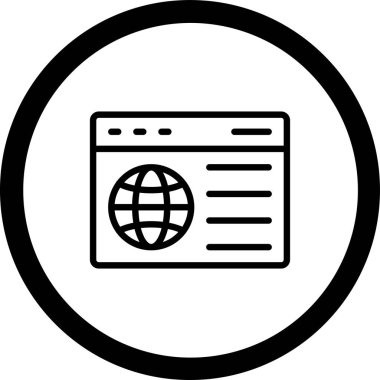 tarayıcı web simge vektör çizim