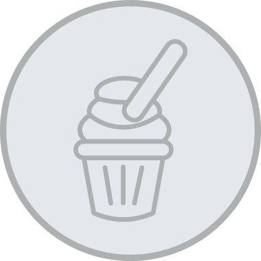 Dondurma ikonu. vektör illüstrasyonu