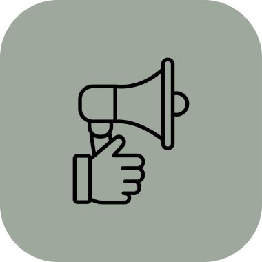 megafon simgesi, vektör illüstrasyonu