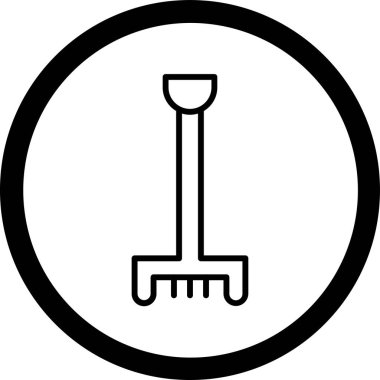 Bir kürek simgesinin vektör çizimi