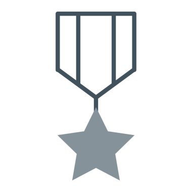 Beyaz arkaplanda madalya simgesi