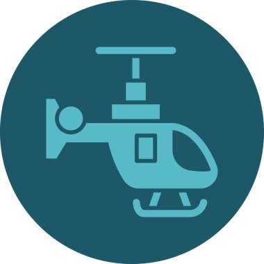 Helikopter. Web simgesi basit illüstrasyon