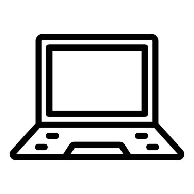 ekran simgesi olan dizüstü bilgisayar, basit tasarım