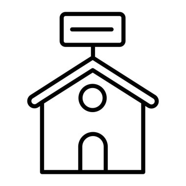 ev ev ikonu, ana ev vektörü taslağı