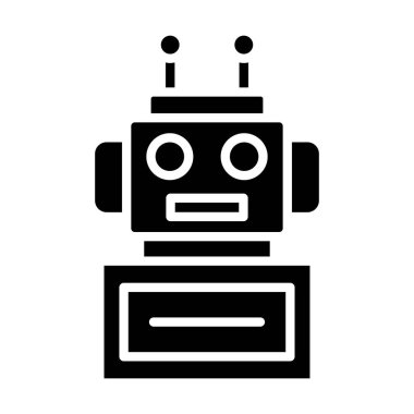 Robot simgesi, basit vektör tasarımı