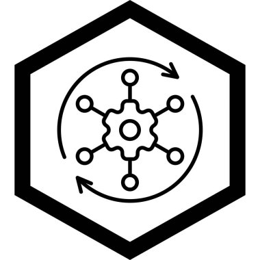 Bir dişli simgesini vektör çizim