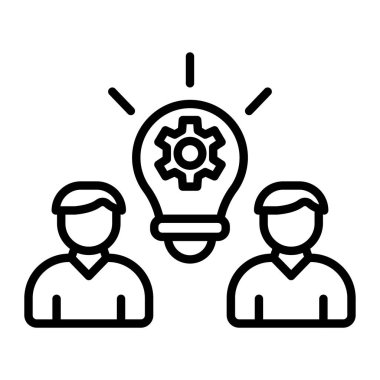 fikir vektör simgesi, basit tasarım illüstrasyonu