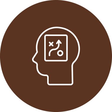 beyin ikonu vektör illüstrasyonu