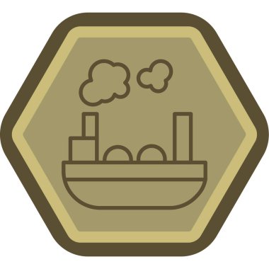 Gemi simgesinin vektör illüstrasyonu