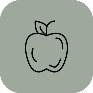 elma ikonu vektör illüstrasyonu