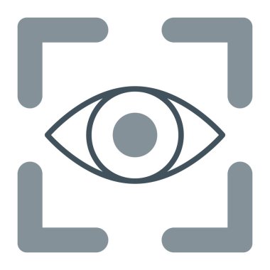 Göz Düz Vektör Simgesi