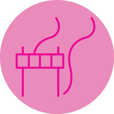 Bir kablo simgesinin vektör illüstrasyonu